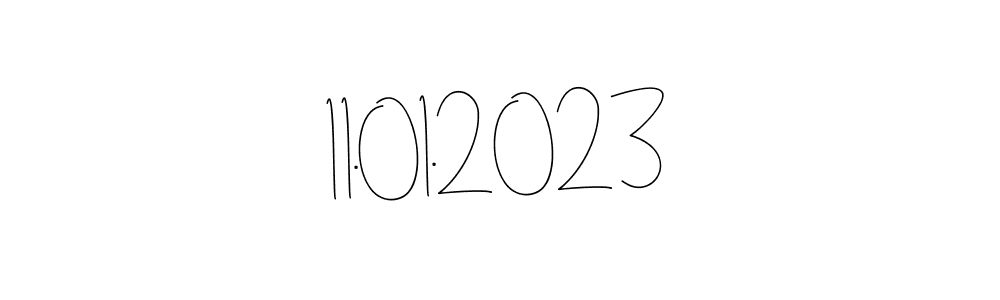 The best way (Andilay-7BmLP) to make a short signature is to pick only two or three words in your name. The name 11.01.2023 include a total of six letters. For converting this name. 11.01.2023 signature style 4 images and pictures png