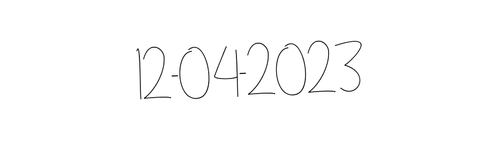 Also You can easily find your signature by using the search form. We will create 12-04-2023 name handwritten signature images for you free of cost using Andilay-7BmLP sign style. 12-04-2023 signature style 4 images and pictures png