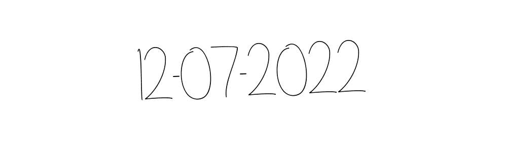 How to make 12-07-2022 name signature. Use Andilay-7BmLP style for creating short signs online. This is the latest handwritten sign. 12-07-2022 signature style 4 images and pictures png