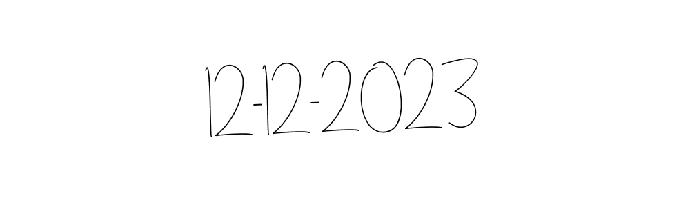 The best way (Andilay-7BmLP) to make a short signature is to pick only two or three words in your name. The name 12-12-2023 include a total of six letters. For converting this name. 12-12-2023 signature style 4 images and pictures png