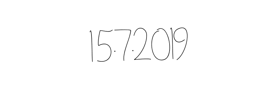 The best way (Andilay-7BmLP) to make a short signature is to pick only two or three words in your name. The name 15.7.2019 include a total of six letters. For converting this name. 15.7.2019 signature style 4 images and pictures png