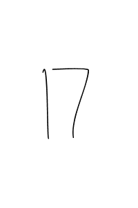 Create a beautiful signature design for name 17. With this signature (Andilay-7BmLP) fonts, you can make a handwritten signature for free. 17 signature style 4 images and pictures png