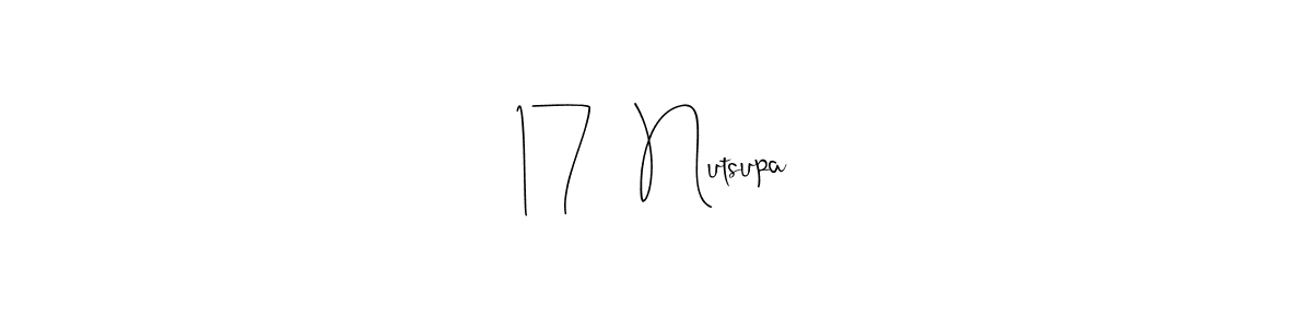 Make a beautiful signature design for name 17   Nutsupa. Use this online signature maker to create a handwritten signature for free. 17   Nutsupa signature style 4 images and pictures png