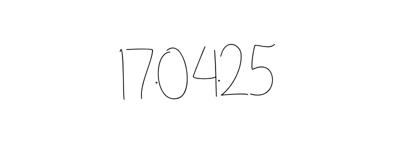 Also You can easily find your signature by using the search form. We will create 17.04.25 name handwritten signature images for you free of cost using Andilay-7BmLP sign style. 17.04.25 signature style 4 images and pictures png