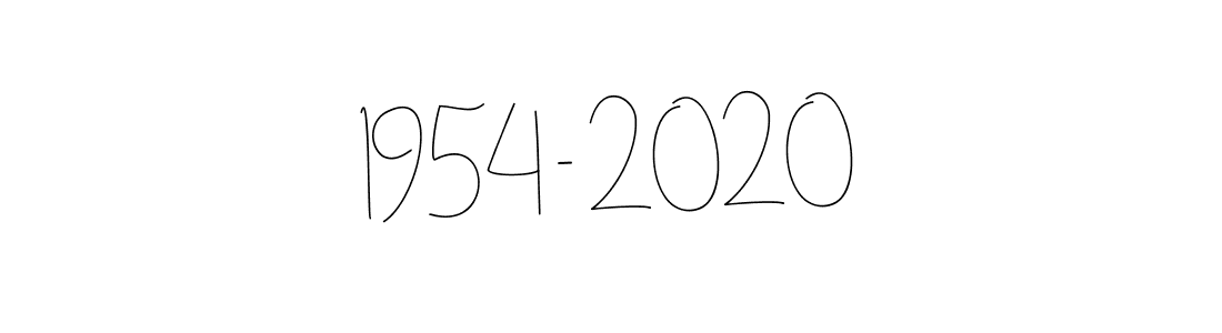 How to make 1954 - 2020 name signature. Use Andilay-7BmLP style for creating short signs online. This is the latest handwritten sign. 1954 - 2020 signature style 4 images and pictures png
