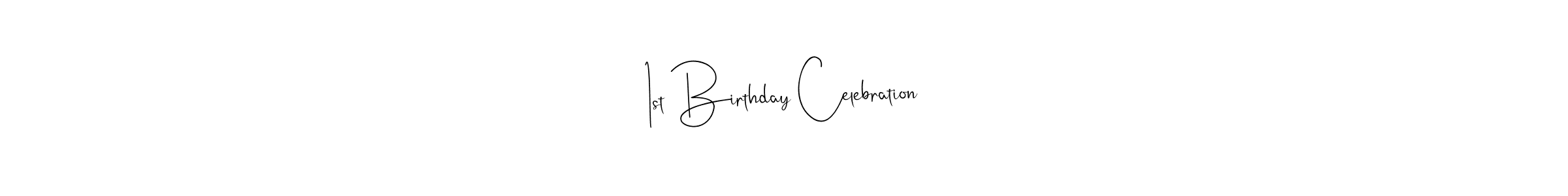 Andilay-7BmLP is a professional signature style that is perfect for those who want to add a touch of class to their signature. It is also a great choice for those who want to make their signature more unique. Get 1st Birthday Celebration name to fancy signature for free. 1st Birthday Celebration signature style 4 images and pictures png