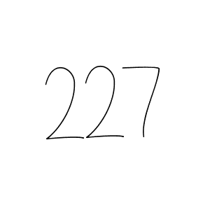 How to Draw 227 signature style? Andilay-7BmLP is a latest design signature styles for name 227. 227 signature style 4 images and pictures png