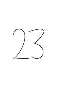 How to make 23 signature? Andilay-7BmLP is a professional autograph style. Create handwritten signature for 23 name. 23 signature style 4 images and pictures png