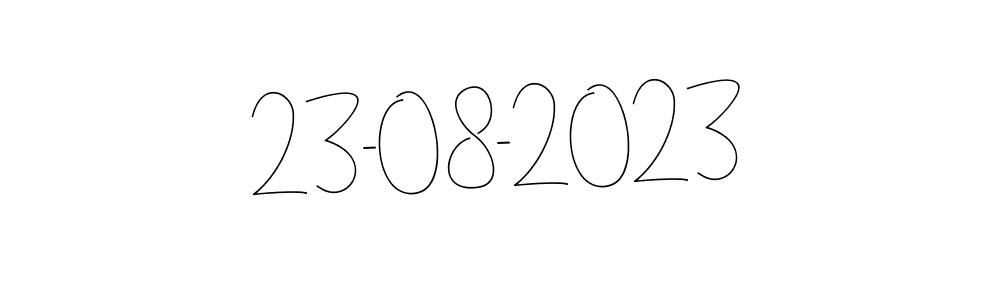 You can use this online signature creator to create a handwritten signature for the name 23-08-2023. This is the best online autograph maker. 23-08-2023 signature style 4 images and pictures png