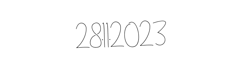 The best way (Andilay-7BmLP) to make a short signature is to pick only two or three words in your name. The name 28.11.2023 include a total of six letters. For converting this name. 28.11.2023 signature style 4 images and pictures png