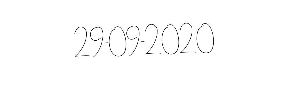 Design your own signature with our free online signature maker. With this signature software, you can create a handwritten (Andilay-7BmLP) signature for name 29-09-2020. 29-09-2020 signature style 4 images and pictures png
