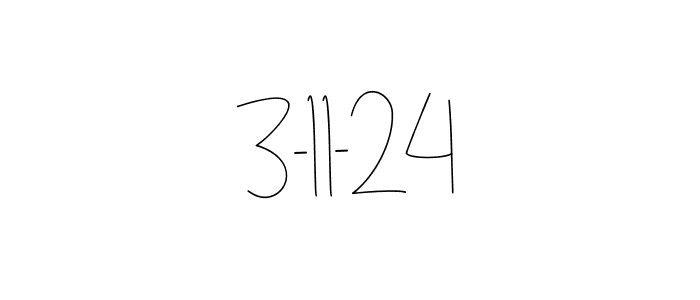 Design your own signature with our free online signature maker. With this signature software, you can create a handwritten (Andilay-7BmLP) signature for name 3-11-24. 3-11-24 signature style 4 images and pictures png
