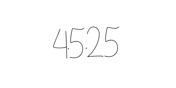 Also we have 4.5.25 name is the best signature style. Create professional handwritten signature collection using Andilay-7BmLP autograph style. 4.5.25 signature style 4 images and pictures png