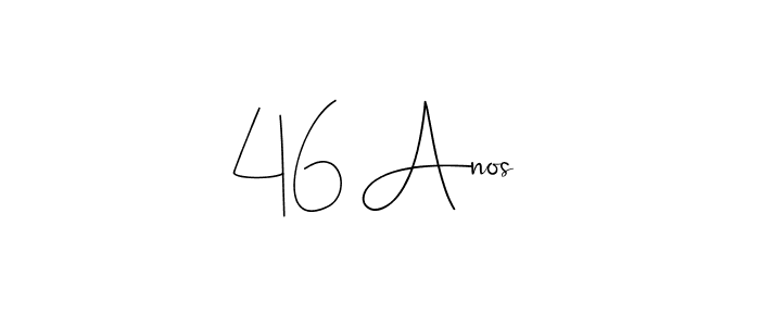 Also we have 46 Anos name is the best signature style. Create professional handwritten signature collection using Andilay-7BmLP autograph style. 46 Anos signature style 4 images and pictures png