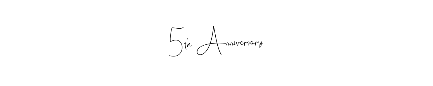 The best way (Andilay-7BmLP) to make a short signature is to pick only two or three words in your name. The name 5th Anniversary include a total of six letters. For converting this name. 5th Anniversary signature style 4 images and pictures png