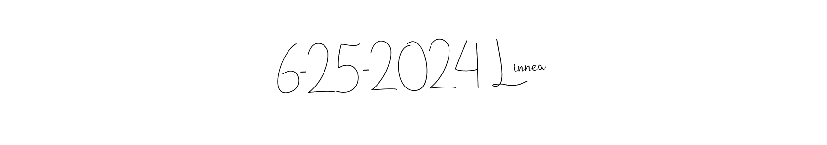 How to make 6-25-2024  Linnea name signature. Use Andilay-7BmLP style for creating short signs online. This is the latest handwritten sign. 6-25-2024  Linnea signature style 4 images and pictures png