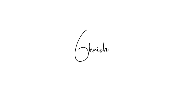 Best and Professional Signature Style for 6krish. Andilay-7BmLP Best Signature Style Collection. 6krish signature style 4 images and pictures png