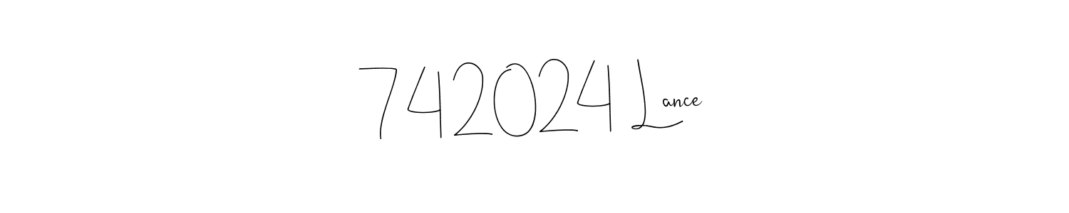 Also You can easily find your signature by using the search form. We will create 7|4|2024  Lance name handwritten signature images for you free of cost using Andilay-7BmLP sign style. 7|4|2024  Lance signature style 4 images and pictures png