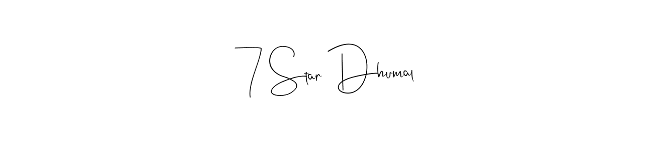 Create a beautiful signature design for name 7 Star Dhumal. With this signature (Andilay-7BmLP) fonts, you can make a handwritten signature for free. 7 Star Dhumal signature style 4 images and pictures png