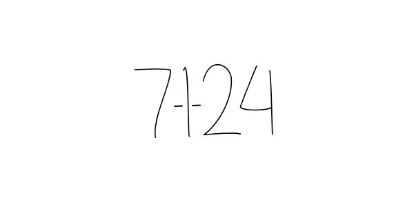 Design your own signature with our free online signature maker. With this signature software, you can create a handwritten (Andilay-7BmLP) signature for name 7-1-24. 7-1-24 signature style 4 images and pictures png