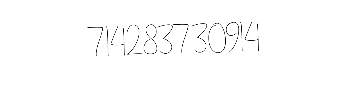 How to make 714283730914 name signature. Use Andilay-7BmLP style for creating short signs online. This is the latest handwritten sign. 714283730914 signature style 4 images and pictures png