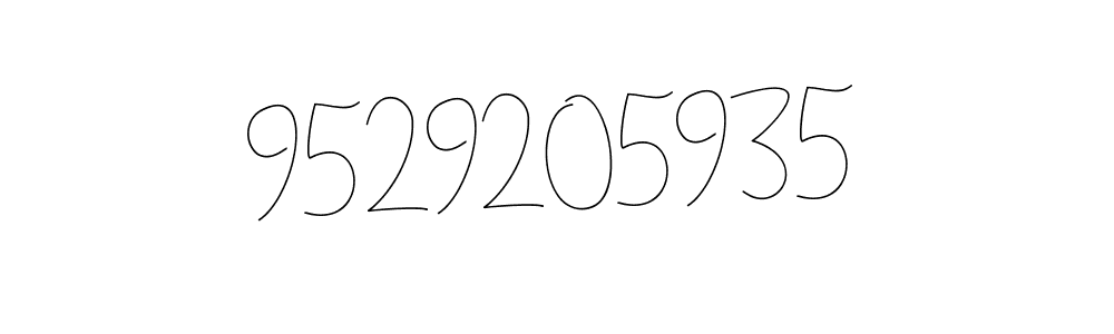 Design your own signature with our free online signature maker. With this signature software, you can create a handwritten (Andilay-7BmLP) signature for name 9529205935. 9529205935 signature style 4 images and pictures png