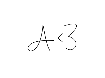 This is the best signature style for the A <3 name. Also you like these signature font (Andilay-7BmLP). Mix name signature. A <3 signature style 4 images and pictures png