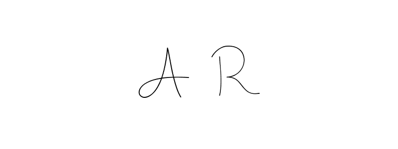 How to make A ♡  R signature? Andilay-7BmLP is a professional autograph style. Create handwritten signature for A ♡  R name. A ♡  R signature style 4 images and pictures png