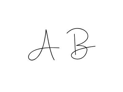 Create a beautiful signature design for name A  B. With this signature (Andilay-7BmLP) fonts, you can make a handwritten signature for free. A  B signature style 4 images and pictures png