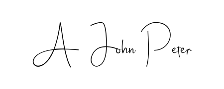 Give your name A  John Peter an exquisite flair with the Andilay-7BmLP script font. Ideal for contracts, resumes, and formal letterheads. A  John Peter signature style 4 images and pictures png