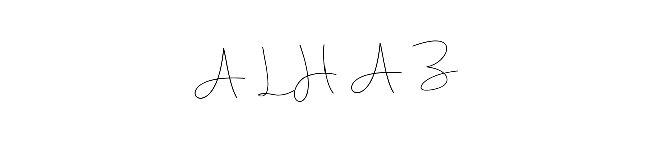 Make a beautiful signature design for name A  L  H  A  Z. Use this online signature maker to create a handwritten signature for free. A  L  H  A  Z signature style 4 images and pictures png