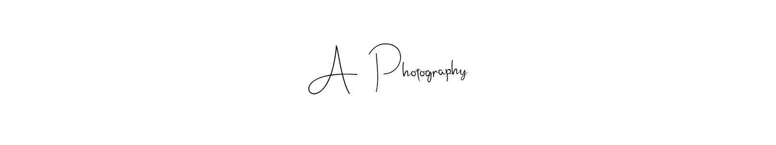 Make a beautiful signature design for name A  Photography°. With this signature (Andilay-7BmLP) style, you can create a handwritten signature for free. A  Photography° signature style 4 images and pictures png