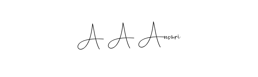 Use a signature maker to create a handwritten signature online. With this signature software, you can design (Andilay-7BmLP) your own signature for name A A Ansari. A A Ansari signature style 4 images and pictures png