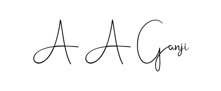 Create your official email sign-off with A A Ganji name in Andilay-7BmLP style. Crisp, clean, and perfectly legible across all screens. A A Ganji signature style 4 images and pictures png