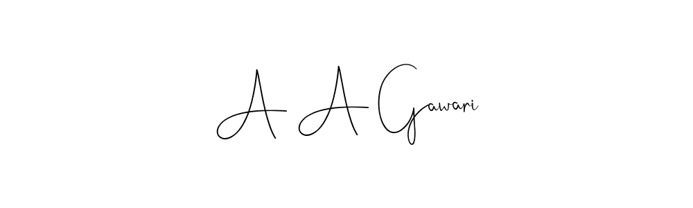 Make a beautiful signature design for name A A Gawari. Use this online signature maker to create a handwritten signature for free. A A Gawari signature style 4 images and pictures png