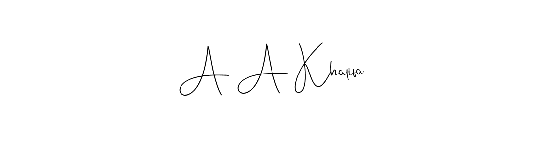 This is the best signature style for the A A Khalifa name. Also you like these signature font (Andilay-7BmLP). Mix name signature. A A Khalifa signature style 4 images and pictures png