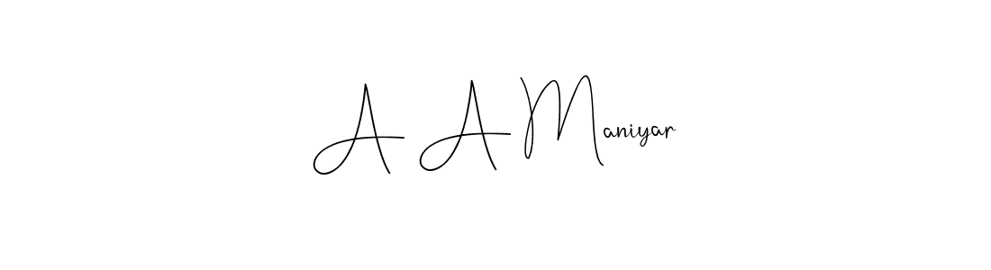 A A Maniyar stylish signature style. Best Handwritten Sign (Andilay-7BmLP) for my name. Handwritten Signature Collection Ideas for my name A A Maniyar. A A Maniyar signature style 4 images and pictures png