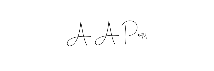 Also You can easily find your signature by using the search form. We will create A A Patil name handwritten signature images for you free of cost using Andilay-7BmLP sign style. A A Patil signature style 4 images and pictures png