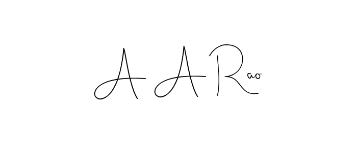How to make A A Rao signature? Andilay-7BmLP is a professional autograph style. Create handwritten signature for A A Rao name. A A Rao signature style 4 images and pictures png