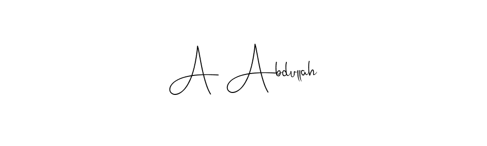 Also we have A Abdullah name is the best signature style. Create professional handwritten signature collection using Andilay-7BmLP autograph style. A Abdullah signature style 4 images and pictures png