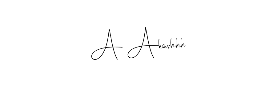 How to make A Akashhh name signature. Use Andilay-7BmLP style for creating short signs online. This is the latest handwritten sign. A Akashhh signature style 4 images and pictures png