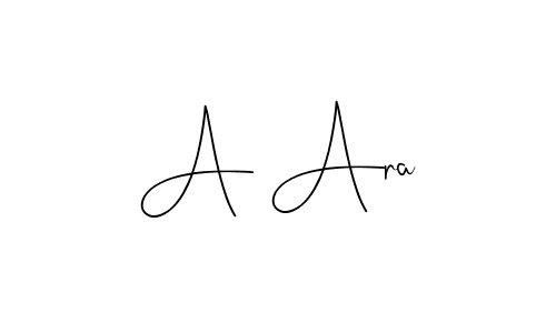 if you are searching for the best signature style for your name A Ara. so please give up your signature search. here we have designed multiple signature styles  using Andilay-7BmLP. A Ara signature style 4 images and pictures png