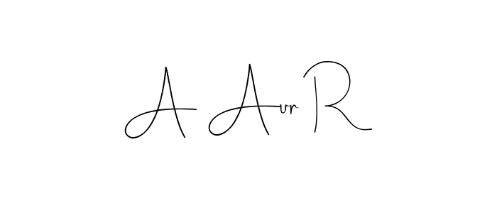 Use a signature maker to create a handwritten signature online. With this signature software, you can design (Andilay-7BmLP) your own signature for name A Aur R. A Aur R signature style 4 images and pictures png