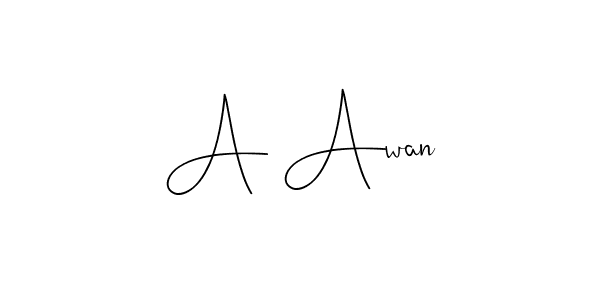 Create a beautiful signature design for name A Awan. With this signature (Andilay-7BmLP) fonts, you can make a handwritten signature for free. A Awan signature style 4 images and pictures png