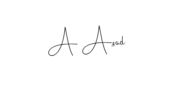 You should practise on your own different ways (Andilay-7BmLP) to write your name (A Azad) in signature. don't let someone else do it for you. A Azad signature style 4 images and pictures png