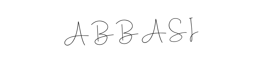 Make a beautiful signature design for name A B B A S I. With this signature (Andilay-7BmLP) style, you can create a handwritten signature for free. A B B A S I signature style 4 images and pictures png