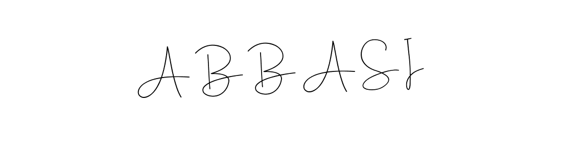 How to make A B B A S I name signature. Use Andilay-7BmLP style for creating short signs online. This is the latest handwritten sign. A B B A S I signature style 4 images and pictures png