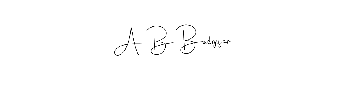 A B Badgujar stylish signature style. Best Handwritten Sign (Andilay-7BmLP) for my name. Handwritten Signature Collection Ideas for my name A B Badgujar. A B Badgujar signature style 4 images and pictures png
