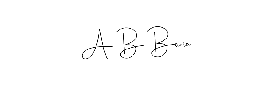 The best way (Andilay-7BmLP) to make a short signature is to pick only two or three words in your name. The name A B Baria include a total of six letters. For converting this name. A B Baria signature style 4 images and pictures png