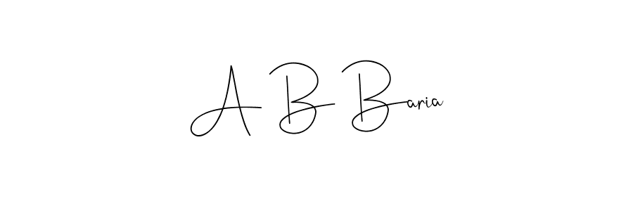 The best way (Andilay-7BmLP) to make a short signature is to pick only two or three words in your name. The name A B Baria include a total of six letters. For converting this name. A B Baria signature style 4 images and pictures png